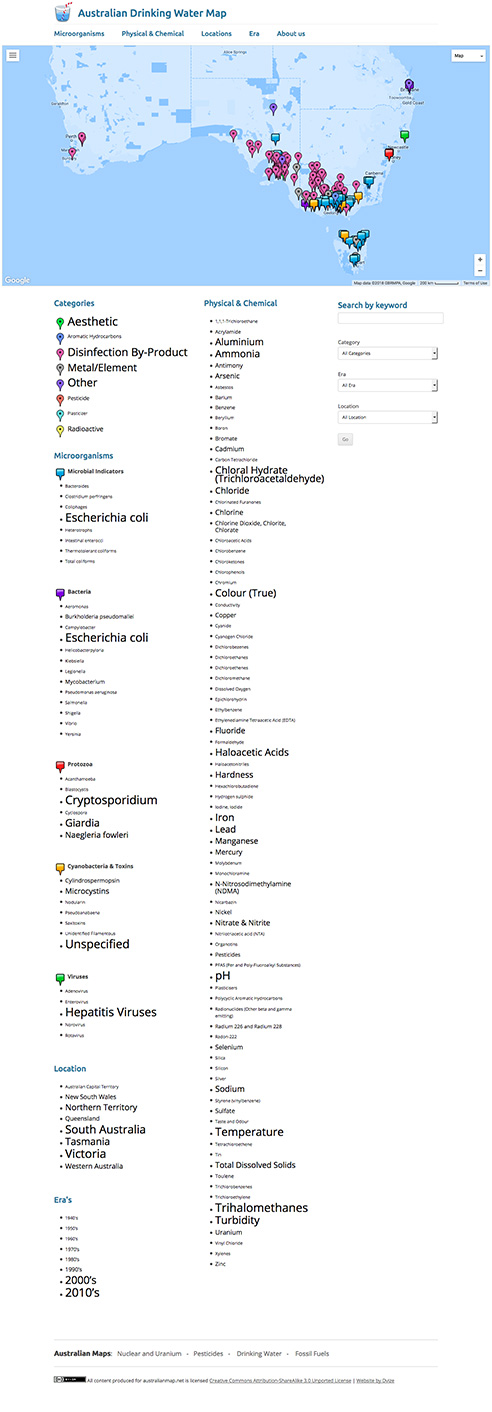 Australian Drinking Water Map
