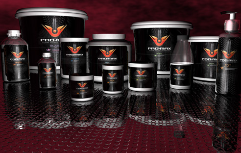 Promax branding and label system