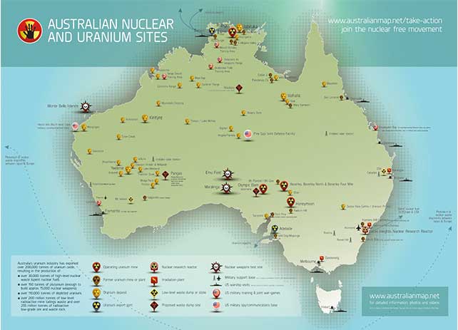 Nuclear and Uranium Sites Poster